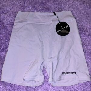 WHITE FOX Just To Be Popular Lilac Biker Women's Shorts Elastic Waist M